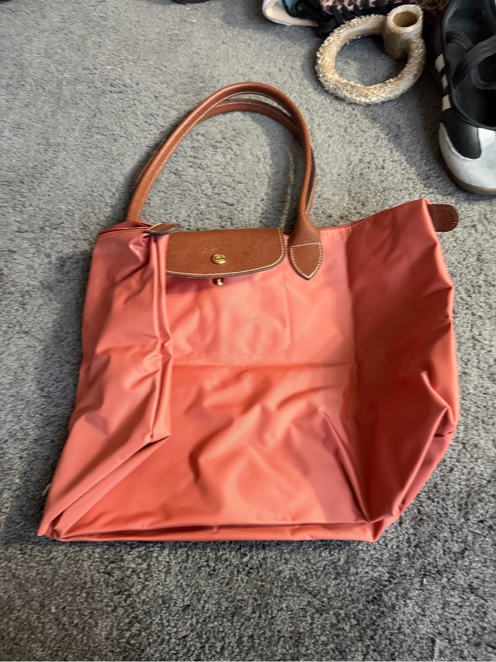 Coral Longchamp Tote